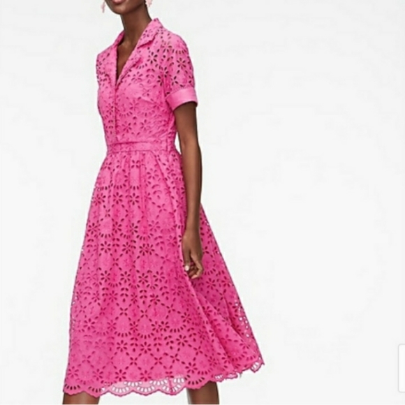 NWT J. Crew Short Sleeve A-line Eyelet Dress - Picture 7 of 14
